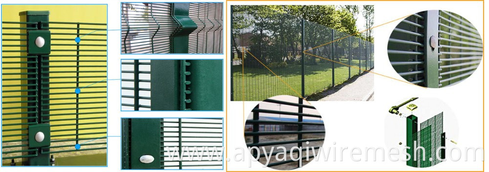 factory direct wholesale high security anti-climb 358 wire mesh fence with scientific production procedure